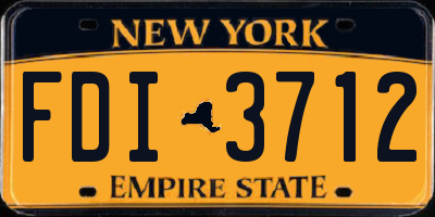 NY license plate FDI3712
