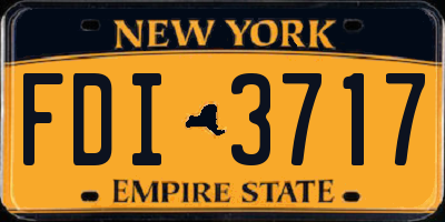 NY license plate FDI3717