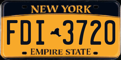 NY license plate FDI3720