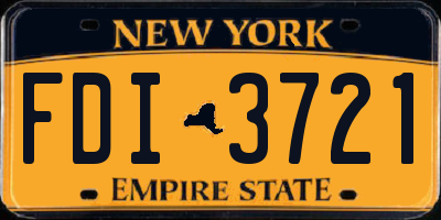 NY license plate FDI3721