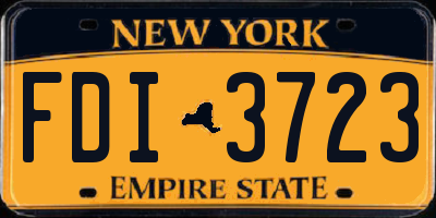 NY license plate FDI3723