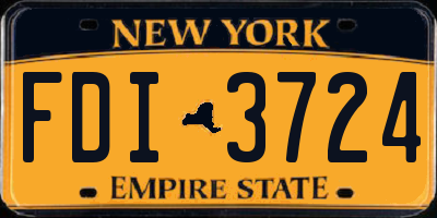 NY license plate FDI3724
