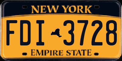 NY license plate FDI3728