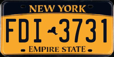 NY license plate FDI3731