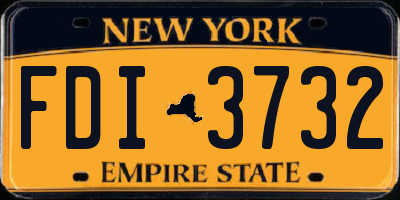 NY license plate FDI3732