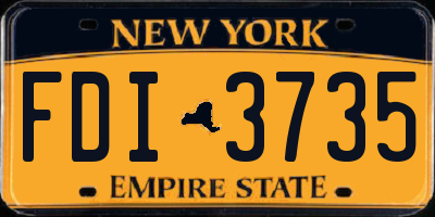 NY license plate FDI3735