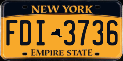 NY license plate FDI3736