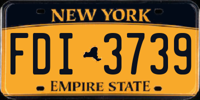 NY license plate FDI3739
