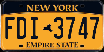 NY license plate FDI3747