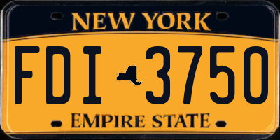 NY license plate FDI3750