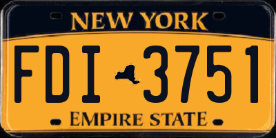 NY license plate FDI3751