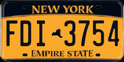 NY license plate FDI3754