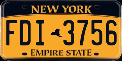 NY license plate FDI3756