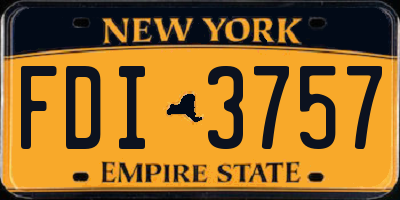 NY license plate FDI3757