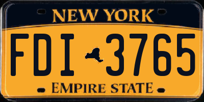 NY license plate FDI3765