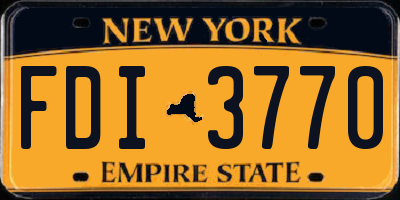NY license plate FDI3770
