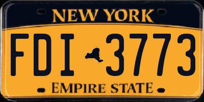 NY license plate FDI3773