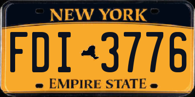 NY license plate FDI3776
