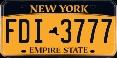 NY license plate FDI3777