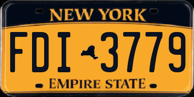 NY license plate FDI3779