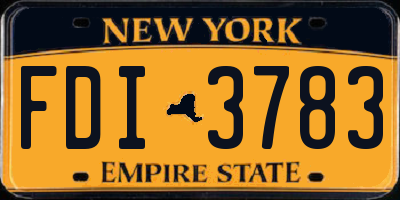 NY license plate FDI3783
