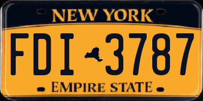 NY license plate FDI3787