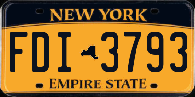 NY license plate FDI3793