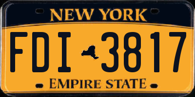 NY license plate FDI3817