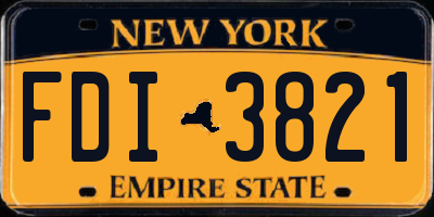 NY license plate FDI3821