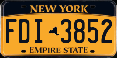 NY license plate FDI3852