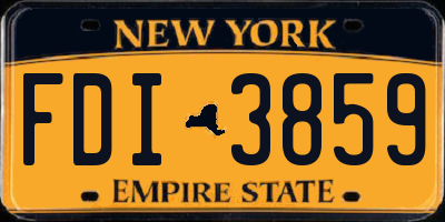 NY license plate FDI3859
