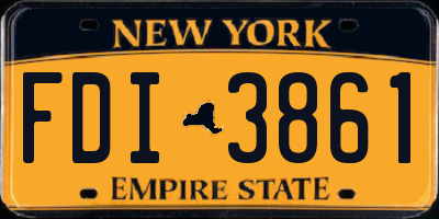 NY license plate FDI3861