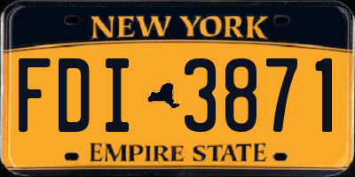 NY license plate FDI3871