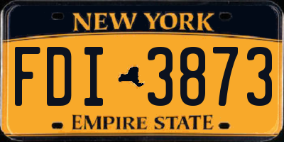 NY license plate FDI3873