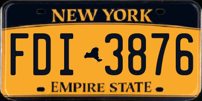 NY license plate FDI3876