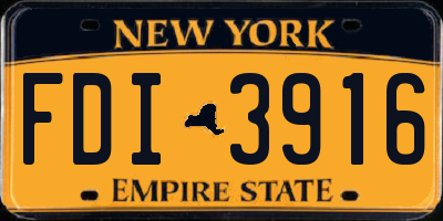 NY license plate FDI3916