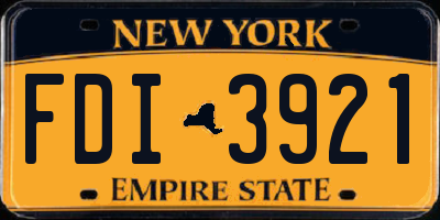 NY license plate FDI3921