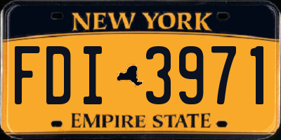 NY license plate FDI3971