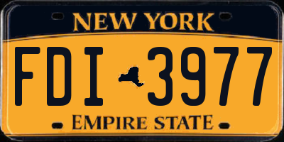NY license plate FDI3977