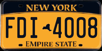 NY license plate FDI4008