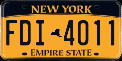 NY license plate FDI4011