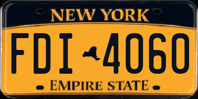 NY license plate FDI4060
