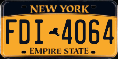 NY license plate FDI4064