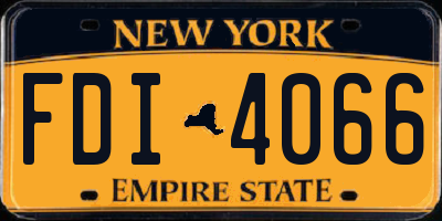 NY license plate FDI4066