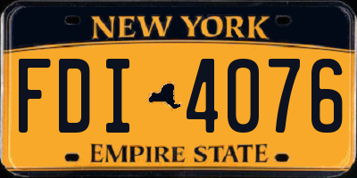 NY license plate FDI4076