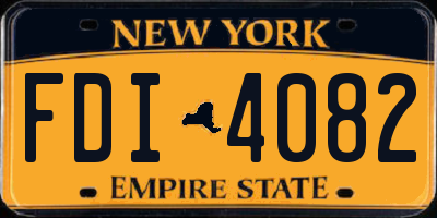 NY license plate FDI4082