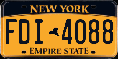 NY license plate FDI4088