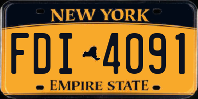 NY license plate FDI4091