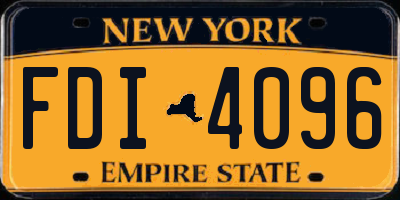 NY license plate FDI4096