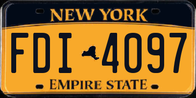 NY license plate FDI4097
